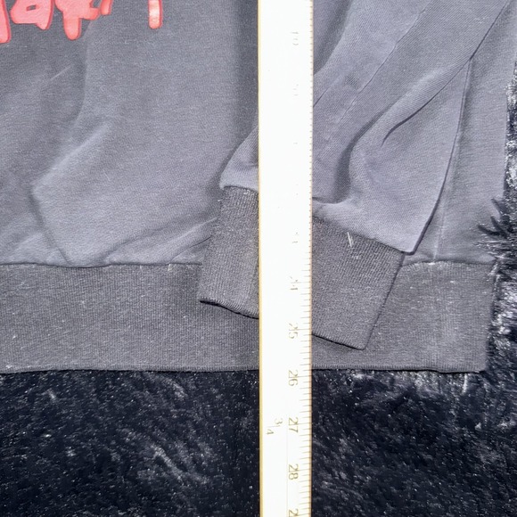 BKYS Sweatshirt Mens Large Black Lucky Charm Bunny Graphic Pullover Crewneck - Picture 6 of 9